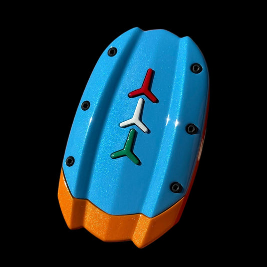 Arancio Borealis and Blu Cepheus Lamborghini Aventador SV Custom Key Cover