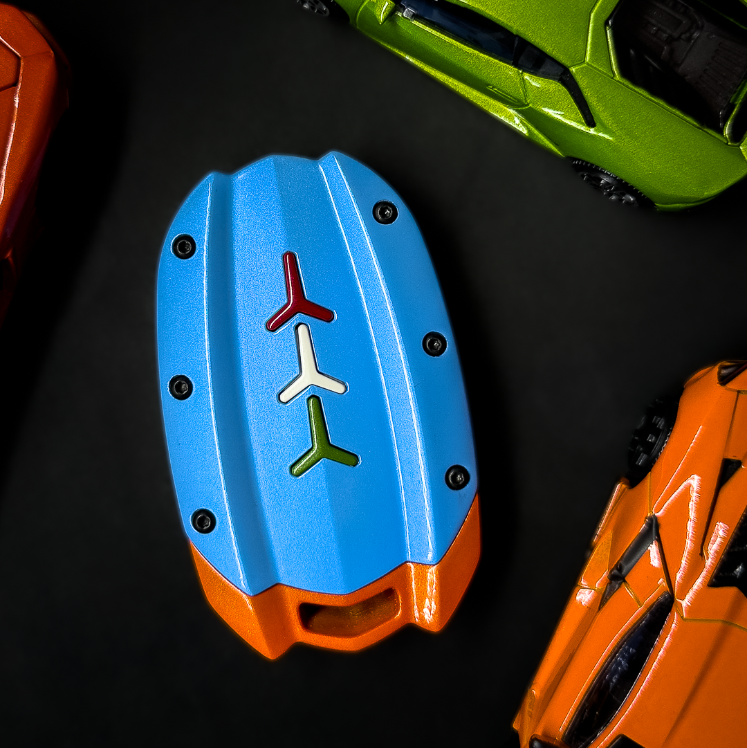 Arancio Egon and Blu Cepheus Custom Lamborghini Huracan Key