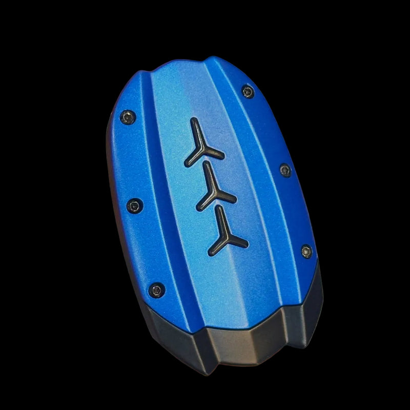 Iced Blue Titanium and Nero Nemesis Lamborghini Aventador S Custom Key Cover